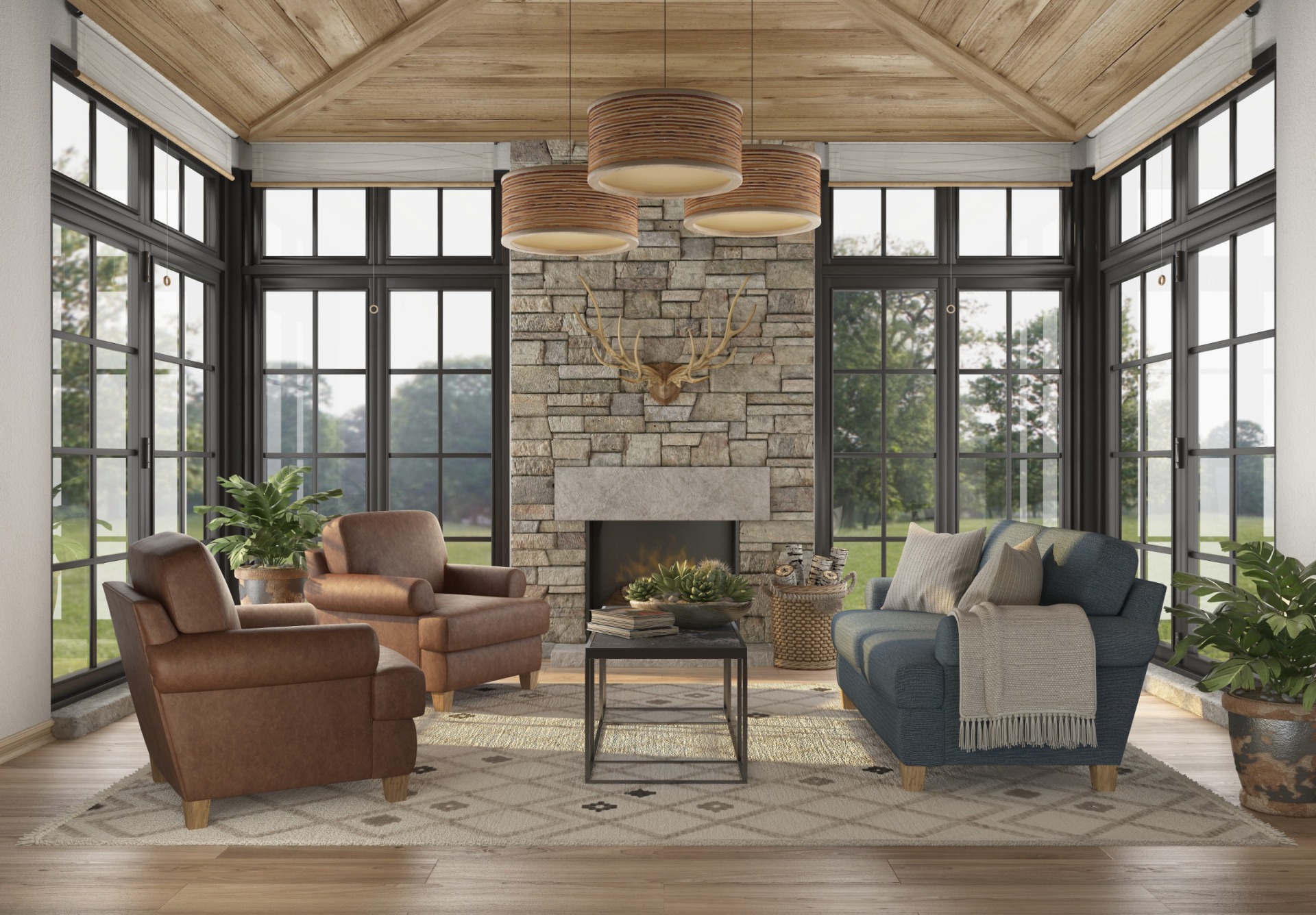 Livingston Montana interior design living area